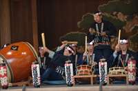 Chichibu festival music on a float